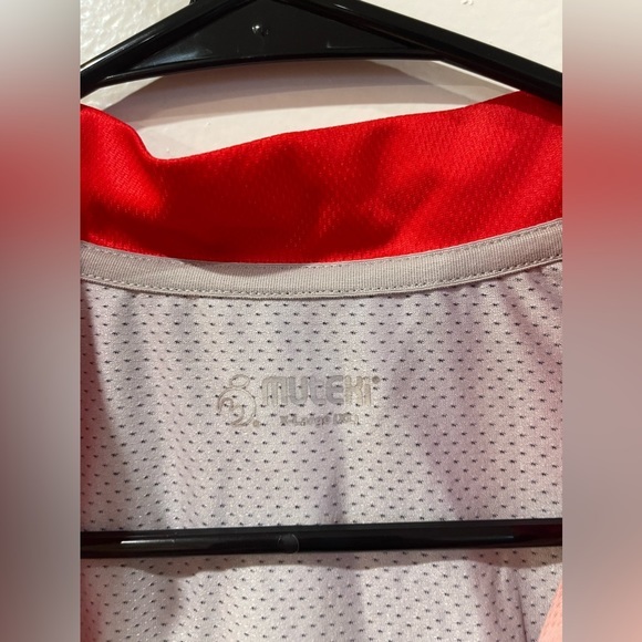 MUTEKI Men's Wings Biking Cyclist Short Sleeve Full Zip Red/Black Jersey Sz XL - Picture 2 of 6